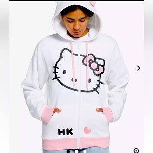 Sanrio Hello Kitty White and Pink 3D Hoodie